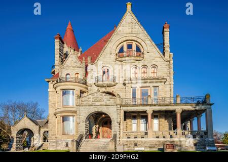 Craigdarroch Castle, ein historisches Herrenhaus, in Victoria, British Columbia, Kanada Stockfoto