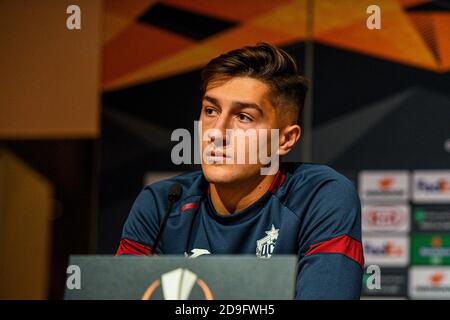 ROTTERDAM, NIEDERLANDE - 05. NOVEMBER: Konstantin Maradishvili vom CSKA Moskou bei einer Pressekonferenz vor dem UEFA Europa League Spiel zwischen Feyenoord und CSKA Moskau am 22. Oktober 2020 in Rotterdam, Niederlande (Foto: Yannick Verhoeven/Orange Pictures) Stockfoto