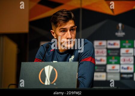 ROTTERDAM, NIEDERLANDE - 05. NOVEMBER: Konstantin Maradishvili vom CSKA Moskou bei einer Pressekonferenz vor dem UEFA Europa League Spiel zwischen Feyenoord und CSKA Moskau am 22. Oktober 2020 in Rotterdam, Niederlande (Foto: Yannick Verhoeven/Orange Pictures) Stockfoto