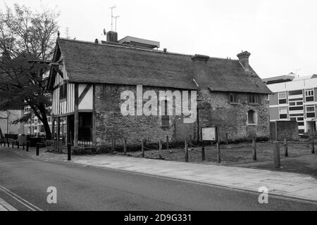 MITTELALTERLICHES MERCHANS HAUS, SOUTHAMPTON. Stockfoto