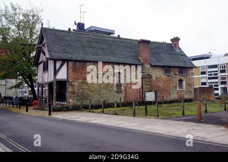 MITTELALTERLICHES MERCHANS HAUS, SOUTHAMPTON. Stockfoto