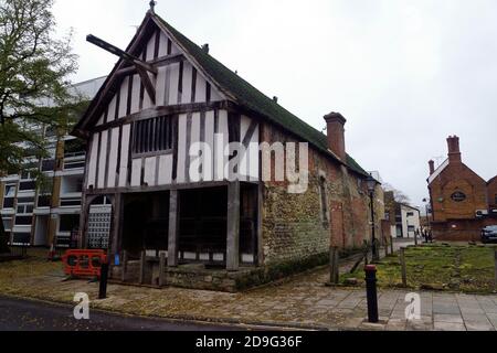 MITTELALTERLICHES MERCHANS HAUS, SOUTHAMPTON. Stockfoto