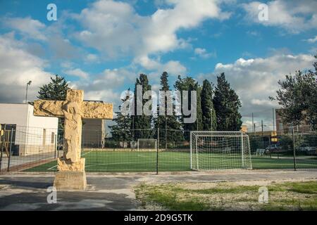 Rilievo (Misiliscemi), Italien : Landschaft von Rilievo, einem kleinen landwirtschaftlichen Weiler am südlichen Stadtrand von Trapani Stockfoto