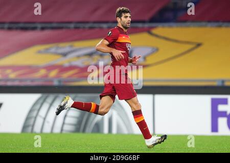 Federico Fazio von Roma in Aktion während der UEFA Europa League, Gruppenphase, Gruppe A Fußballspiel zwischen AS Roma und CFR Cluj am 5. November 2020 im Stadio Olimpico in Rom, Italien - Photo Federico Proietti / DPPI Photo LM/DPPI/Federico Proietti Stockfoto