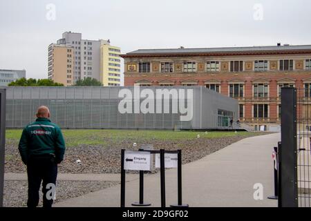 Topographie von Terroren mit koronapandemischen Einschränkungen in Mitte Berlin Stockfoto