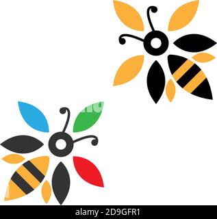 Bee Logo Symbol kreatives Design Illustration Stock Vektor
