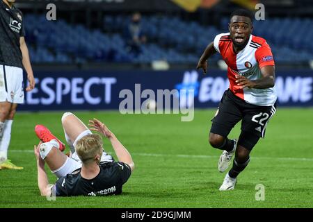 ROTTERDAM, NIEDERLANDE - 05. NOVEMBER: Lutsharel Geertruida von Feyenoord während des UEFA Europa League Spiels zwischen Feyenoord und CSKA Moskva am 05. november 2020 in Rotterdam, Niederlande (Foto: Yannick Verhoeven/Orange Pictures) Stockfoto