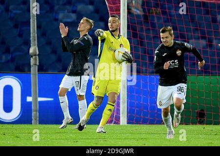 ROTTERDAM, NIEDERLANDE - 05. NOVEMBER: Torwart Justin Bijlow von Feyenoord während des UEFA Europa League Spiels zwischen Feyenoord und CSKA Moskva am 05. november 2020 in Rotterdam, Niederlande (Foto: Yannick Verhoeven/Orange Pictures) Stockfoto