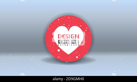 Groß wie Zeichen-Taste, Streaming-Vorschau-Vorlage, 3d glücklich leben, Liebe Social-Media-Konzept mit Medien-Icons, Chat-Box und, kreatives Design, niedlich mult Stock Vektor