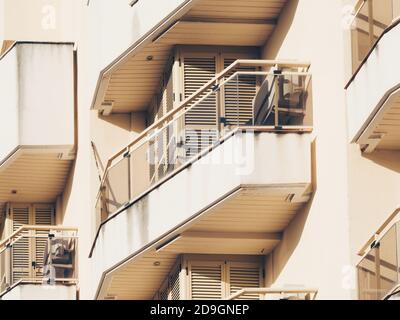 Gebäude Balkon in Torremolinos, Spanien Stockfoto