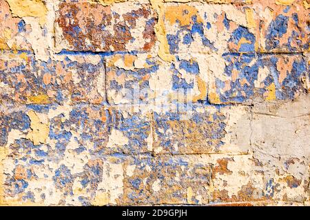 Rissige Wandstruktur für Hintergründe Stockfoto