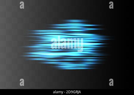 Blaue horizontale Fackeln Packung. Laserstrahlen Stock Vektor