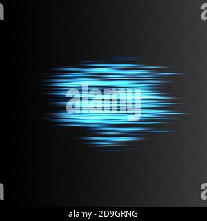 Blaue horizontale Fackeln Packung. Laserstrahlen Stock Vektor