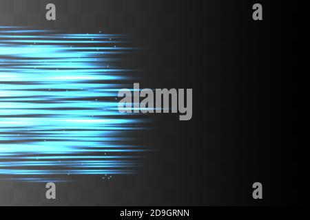Blaue horizontale Fackeln Packung. Laserstrahlen Stock Vektor