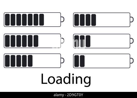 vector Progress Ladebalken, Ladesymbol Stock Vektor