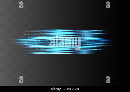 Blaue horizontale Fackeln Packung. Laserstrahlen Stock Vektor