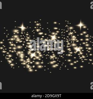 Weiße Funken und Sterne glitzern besonderen Lichteffekt. Stock Vektor