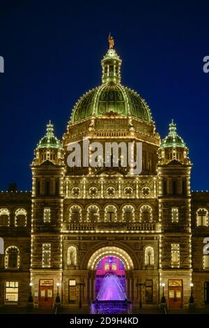 Parlamentsgebäude, Victoria, British Columbia, Kanada Stockfoto