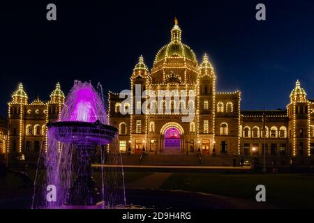 Parlamentsgebäude, Victoria, British Columbia, Kanada Stockfoto