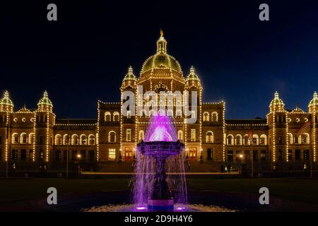 Parlamentsgebäude, Victoria, British Columbia, Kanada Stockfoto