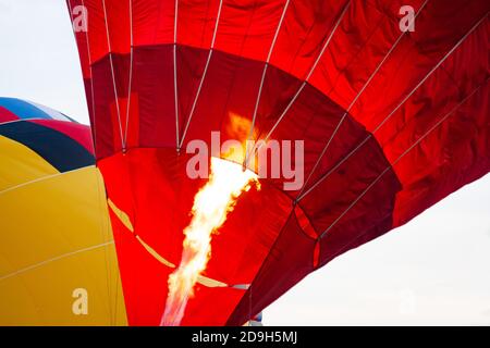 Flame Gondel und Ballon Stockfoto