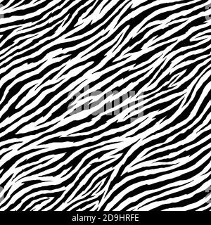 Nahtloses Zebra-Muster. Tierhaut Vektor Illustration Muster für Oberfläche, T-Shirt-Design, Druck, Poster, Symbol, Web, grafische Designs. Stock Vektor