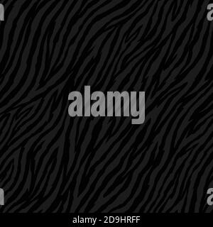 Dunkles Zebra-Nahtloses Muster. Tierhaut Vektor Illustration Muster für Oberfläche, T-Shirt-Design, Druck, Poster, Symbol, Web, grafische Designs. Stock Vektor
