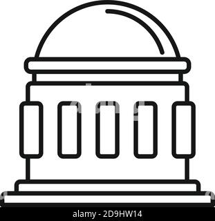 Planetarium-Symbol, Gliederstil Stock Vektor