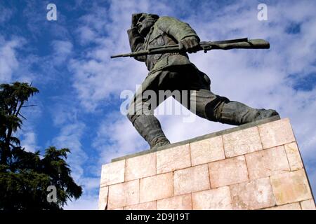 Denkmal für den Unbekannten Partisan, Tirana, Albanien Stockfoto