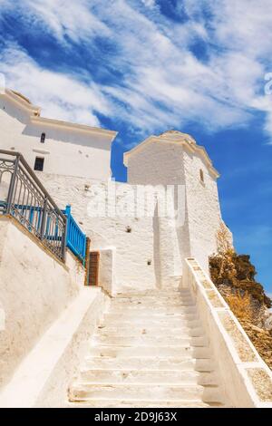 Kirche Panagitsa von Pyrgos in der Stadt Skopelos Stockfoto