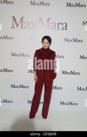 Die chinesische Schauspielerin Faye Yu nimmt an der MaxMara-Werbeveranstaltung in Peking, China, am 16. Oktober 2020 Teil. Stockfoto