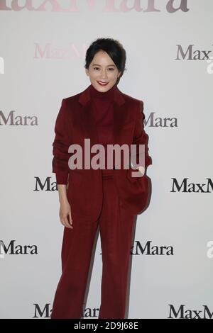 Die chinesische Schauspielerin Faye Yu nimmt an der MaxMara-Werbeveranstaltung in Peking, China, am 16. Oktober 2020 Teil. Stockfoto