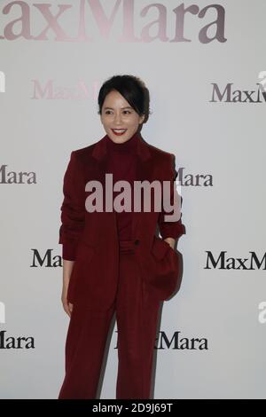 Die chinesische Schauspielerin Faye Yu nimmt an der MaxMara-Werbeveranstaltung in Peking, China, am 16. Oktober 2020 Teil. Stockfoto