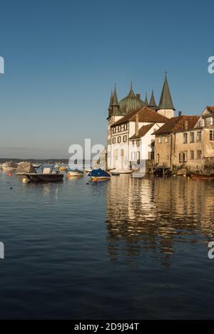 Der Turmhof in Steckborn, Bodensee, Kanton Thurgau, Schweiz Stockfoto