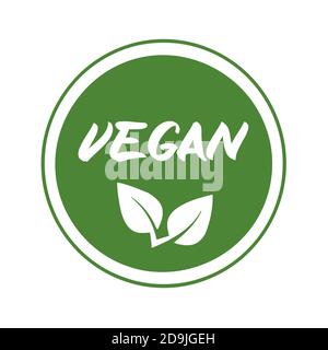 Veganes Label-Schild Stockfoto