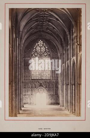 Vintage-Foto von York Minster mittelalterlichen Glasfenster, 19. Jahrhundert Stockfoto