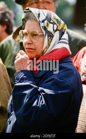 HRH die Königin. Royal Windsor Horse Show, Berkshire. Großbritannien 15. Mai 1993 Stockfoto