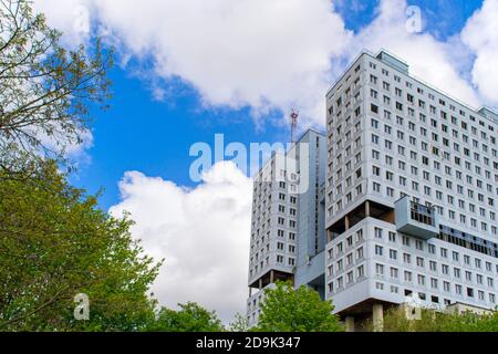 Das unfertige und verlassene Gebäude des Hauses der Sowjets (des Hauses der Räte) in Kaliningrad, Russland Stockfoto