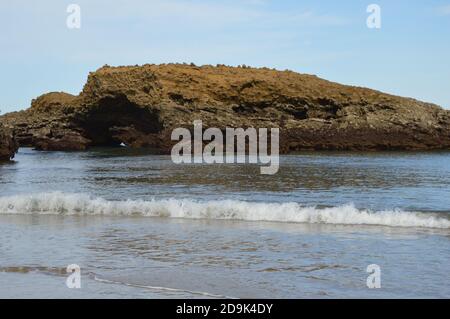 Schöne Aussicht auf die Küste von Biarritz im Golf von Biskaya, Frankreich Stockfoto