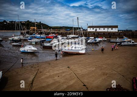 Tenby Harbour in Wales, Vereinigtes Königreich Stockfoto