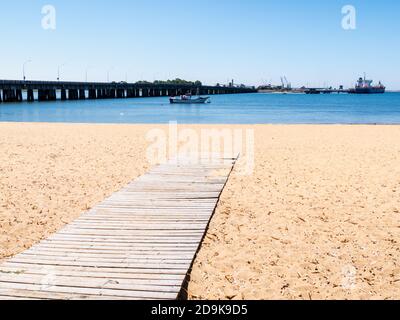 Plattform in Rabida in Huelva, Spanien Stockfoto