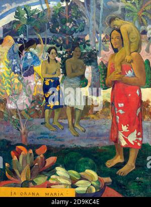 IA Orana Maria, Hail Mary, Paul Gauguin, 1891, Metropolitan Museum of Art, Manhattan, New York City, USA, Nordamerika Stockfoto