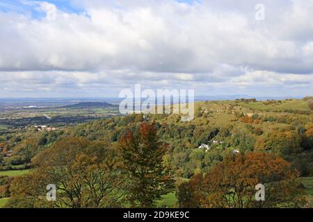 Crickley Hill (von Barrow Wake aus gesehen), Birdlip, Gloucestershire, England, Großbritannien, Großbritannien, Europa Stockfoto