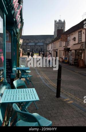 Church Street in der Altstadt von Christchurch, Dorset, England Stockfoto