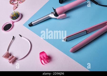 Rosa Damen Beauty Accessoires. Stockfoto