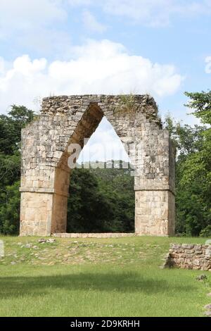 Der Bogen von Kabah in Yucatan, Mexiko. Stockfoto