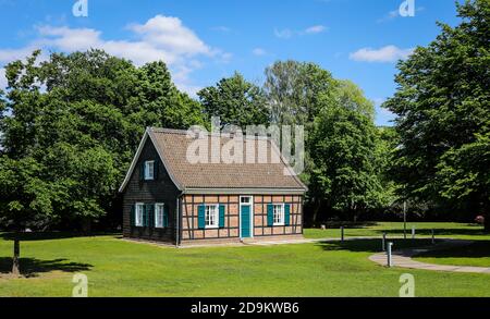 Das Krupp-Originalhaus, von 1824 bis 1844 Wohnhaus und Firmensitz der Familie Krupp, Essen, Ruhrgebiet, Nordrhein-Westfalen, Deutschland Stockfoto