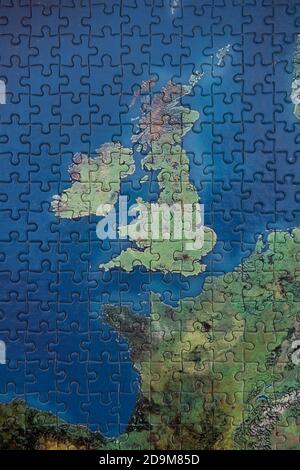 Jigsaw-Karte von Großbritannien Stockfoto