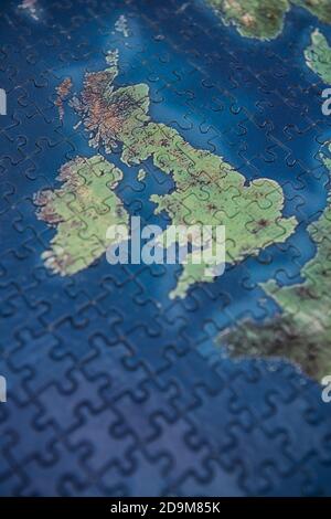 Jigsaw-Karte von Großbritannien Stockfoto