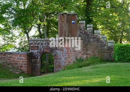 Eingang zur Einsiedelei, Kastel-Staadt, Saartal, Rheinland-Pfalz, Deutschland Stockfoto